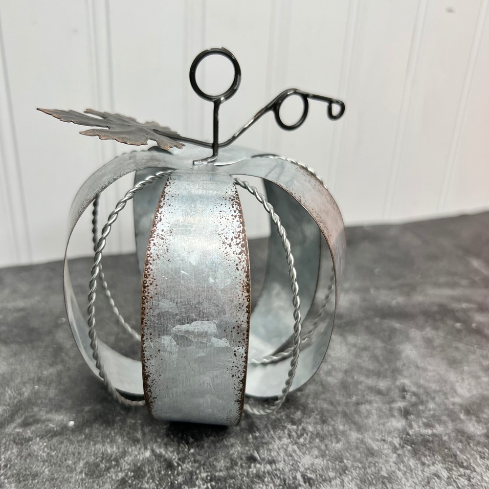 Galvanized Metal Pumpkin | Farmhouse Autumn Fall Thanksgiving
